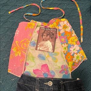Colorful Floral Kids Skirt and shirt.